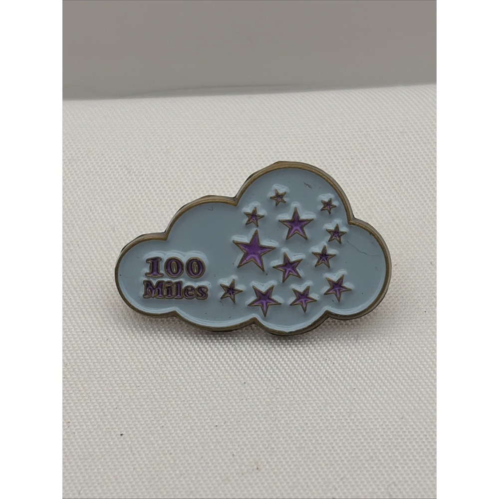 2022 My Little Pony Virtual Running Club 100 Miles Award Cloud Lapel Hat Pin